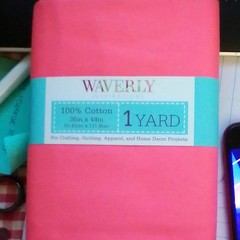 Waverly Inspirations Solid Pink 100% Cotton Fabric 1 Yard, Up to 45″ Wide