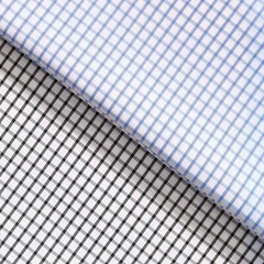 Suave 1/4″ Gingham Check Shirting Poplin Fabric – 57/58″ By The Yard