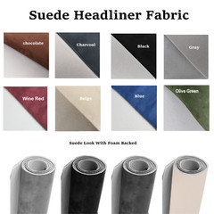 Headliner Fabric Suede with Foam-Backed Roof & Panel Lining Upholstery Renew