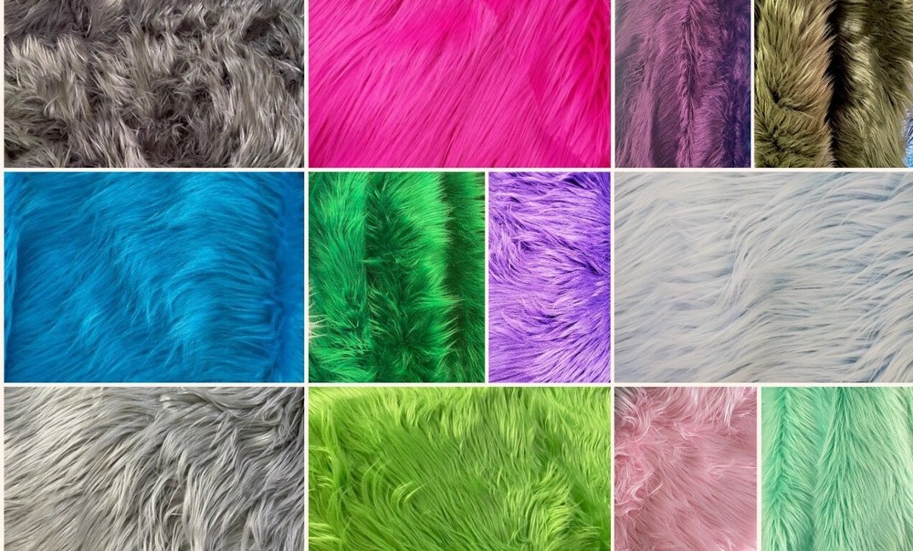 Shaggy Faux Fur Fabric Quarter Pieces – Assorted Colors