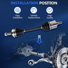 FWD CV Axle fit for 2005 2006 2007 2008 2009 2010 Ford Focus CV Axle, 2.0L 2….