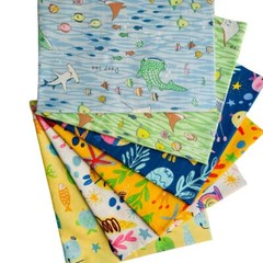 Ocean Fat Quarters Fabric Bundles 6 Pcs 18″x22″ for Quilting Baby Sewing