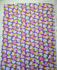 Vtg 1994 Tweety Bird Hearts Purple Fabric Warner Bros Lovables Novelty BTY x 45″