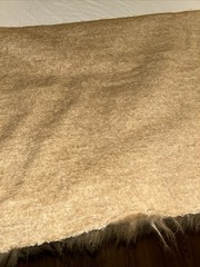Golden Brown Faux Fur Fabric Remnant Uneven Cut Shaggy Long Pile 65″x55″