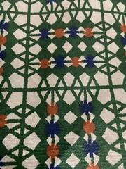 A Jay Yang design vat colors screen print pre- shrunk fabric- 3 yards x 56” w