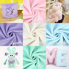Hypoallergenic Soft Minky Fabric Pack – 5 Pastel Pieces for Plushies & Blankets