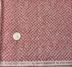 Shibori Check Michael Miller Cotton Fabric C-684 Pink Vintage OOP 1 3/4 Yards