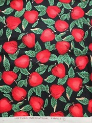 Lot of 7 VTG Brand Name Quilting Fabric Cotton Apples Leaves 1 LB 13 OZ