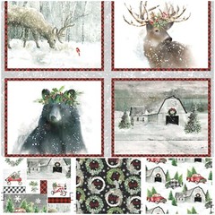 3 Wishes – Dreamy Farmhouse Christmas 36″ Quilting Fabric Panel With Deer 🦌