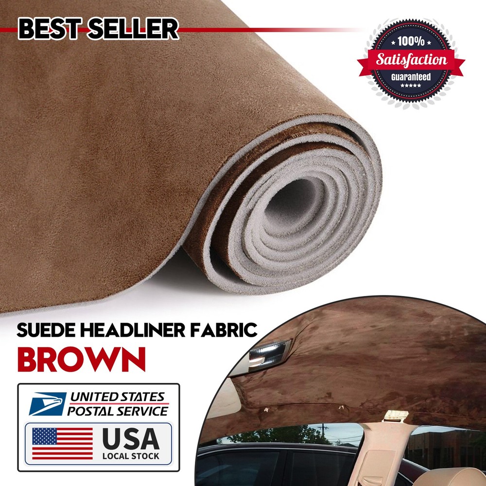 3MM Brown Automotive Universal Flat Knit Headliner Fabric With Foam Backing