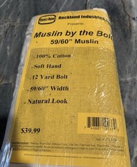 Roc-Lon Natural Look Premium Quality Muslin Fabric 12 Yard Bolt 59/60” ~New~