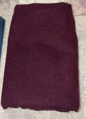 Fabric Remnant Lot Of 7 Pieces Assorted Solid Colors Sizes & Materials 1.10 Lbs