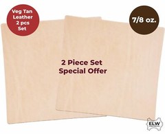 Veg Tan Tooling Leather 7/8 oz (2.8-3.2mm) 2 Piece Special Price