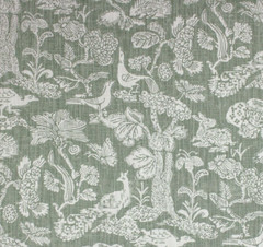 Howland in Lichen BTY Richloom Platinum 100% Cotton Slub 54″ Wide Floral Bird