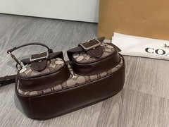 Ashton Bag In Signature Jacquard CBJ00 Silver/Oak/Maple new