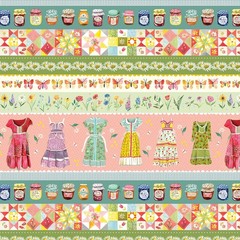 1/2 Yard Fabric – A Prairie Heart | Stripe Multi by Katie Daisy for Benartex