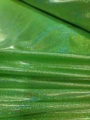 Neon Green Sparkly Iridescent Hologram Glossy Stretch Fabric – Sold by the Yard