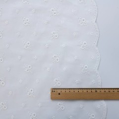 60s Cotton Embroidered Eyelet Lace Fabric 135-145cm Dress Shirt Kids Craft