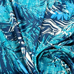 FREE SHIPPING Stretch Fabric Fancy Leaves Print 60″wide Swimsuit Spandex By Yard