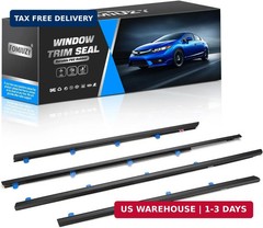 Door Window Trim Seal Weather Stripping Moulding Belt Sweep Felt Fit Honda Civic