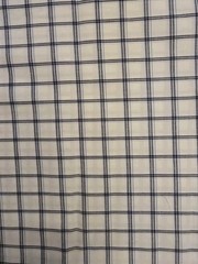 Blue & White Window Check Cotton Fabric 44″ x 42″