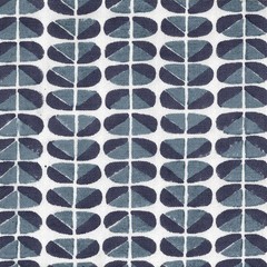 Seemakrish Geometric Handblock Print Fabric- Beacon Seaport Blue 1.05 yds 1901/B