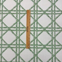 SUNBRELLA 145218 REIGN KELLY GREEN BAMBOO RATTAN JACQUARD FABRIC BY YARD 54″W