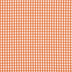 1/8″ Orange Gingham Check 60″ Poly/Cotton Yarn Dyed Fabric by the Yard D161.20