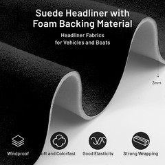 Headliner Fabric with Foam Backing Headliner wrap Interior Material for Car SUV
