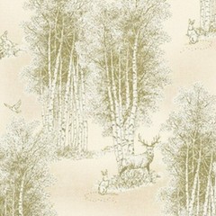 Robert Kaufman Prints Wildwood Grace Natural 100% Quilting Cotton Gold Threads