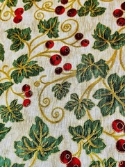 RJR Fabric Claridge Manor Berries And VinesFat Eighth 9×21