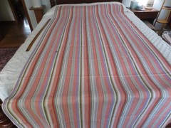 5199. MULTICOLOR STRIPE Cotton, Linen, Synthetic Blend FABRIC–45″ x 3-1/2 yds.