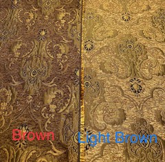 Drapery and Upholstery Chenille Fabric By the Yard Elegant Damask Pattern 58″ w