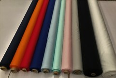 100% COTTON POPLIN FABRICS : CHOICE OF 10 COLOURS: 110CM WIDE: PRICE PER 1/2 MT
