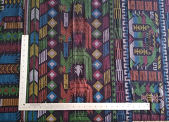 Vintage Peruvian Design Cotton Barkcloth(?) 1 1/2 Yrds x 40″ W Pre-Shrunk