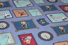 Organic Cotton KNUFFLE BUNNY Fabric FAT QUARTER FQ Mo Willems BOOKS Book Library