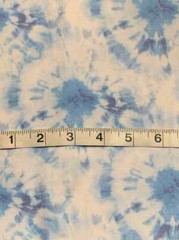 60” Width 100% Cotton Blue Tie Dye Fabric 1 Yard Piece Sewing Quilting