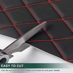 63″ Wide Quilted Vinyl Faux Leather Foam Backed Car Headliner Upholstery By Yard