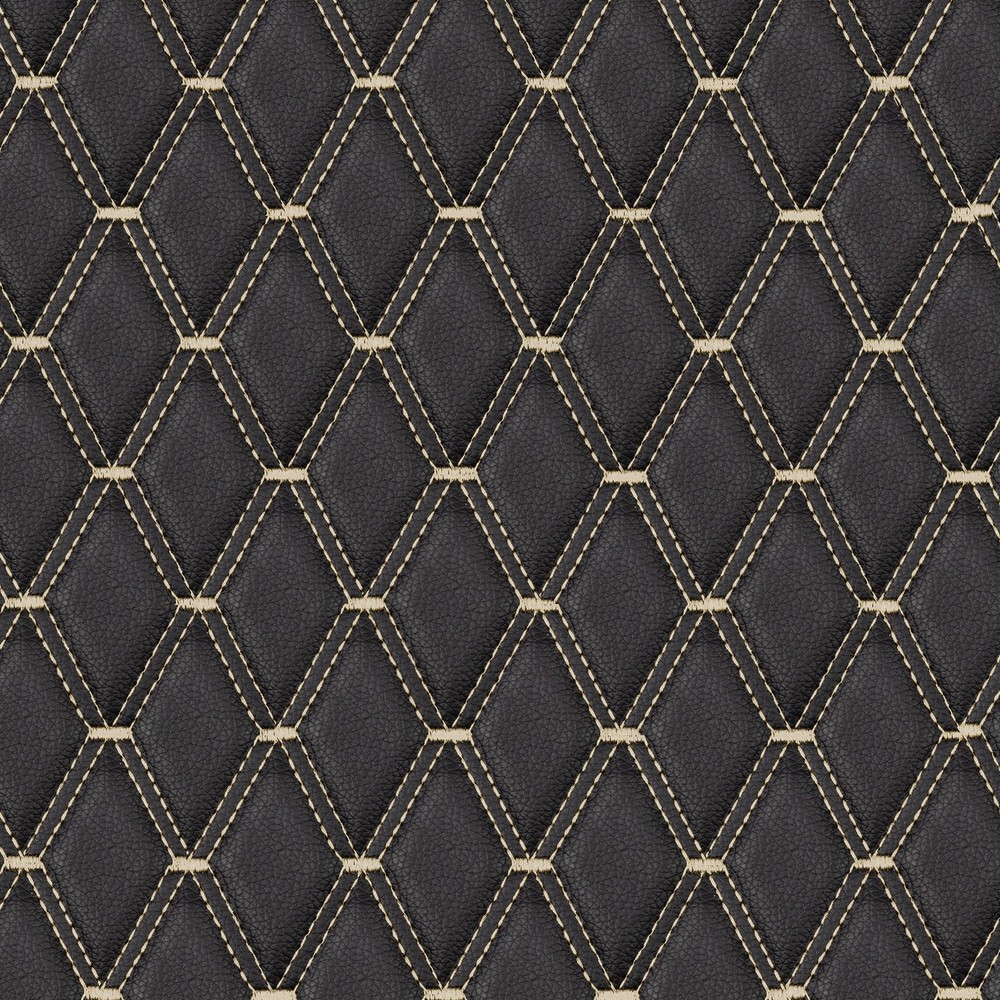 Auto Headliner Upholstery 63″ Diamond Quilted PU Leather 6mm Foam Backed By Yard