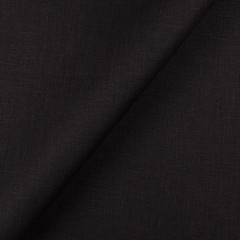 100% Flax Linen Fabric Light Weight in Black Color 55″ Wide By the Yard