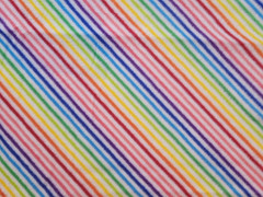 Anti pill Plush Fleece fabric rainbow colored stripes 1 yd x 59″ wide JoAnns