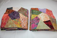 10 Batik Crazy Quilt 10″ Squares No Duplicates Cotton Fabric-Quilt-Crafts-Sew
