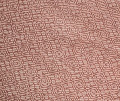 Sushila Vintage Brown Scrap Saree Art Cotton Printed & Embroidered Sari Fabric