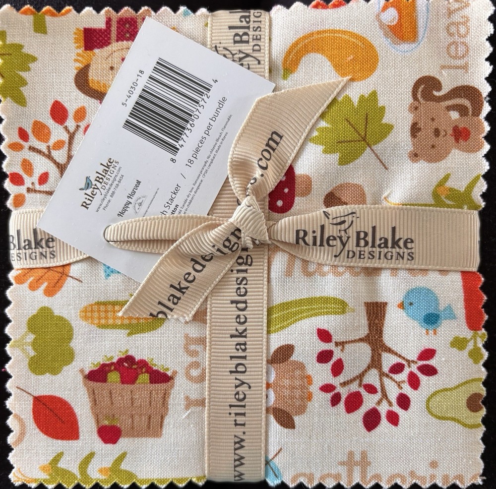 “Happy Harvest” By Riley Blake Charm Pack (only 18 Squares Per Pack)