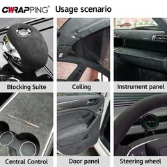 Car Interior Modification Stickers High-quality Suede Fabric Vinyl Auto Self-add