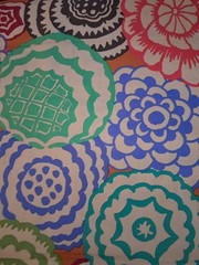 Full 2 Yards Fabric Deco Design Red Blue Orange Green Kaffe Fassett Collective