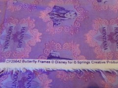 25″ X 42″ VINTAGE FLANNEL BUTTERFLY FRAMES HANNAH MONTANA/PURPLE/DISNEY/SPRING