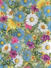 3 Wishes FABRIC Spring Bouquet Fat Eighth 9×21