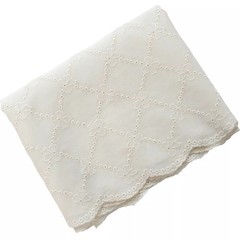 60s Cotton Embroidered Eyelet Lace Fabric 135-145cm Dress Shirt Kids Craft