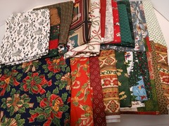 Christmas Quilt-Craft Fabric 5+ Lbs LOT Vtg-Modern Yards Remnants Panels Pcs.